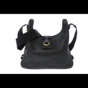 Hermès Sako Bag in black Togo leather